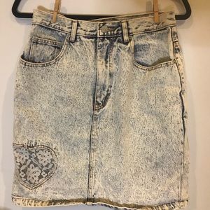 Vintage custom denim skirt